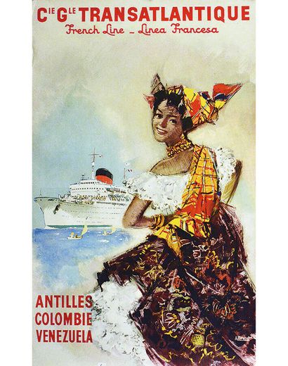Cie Gle Transatlantique French Line Linea...