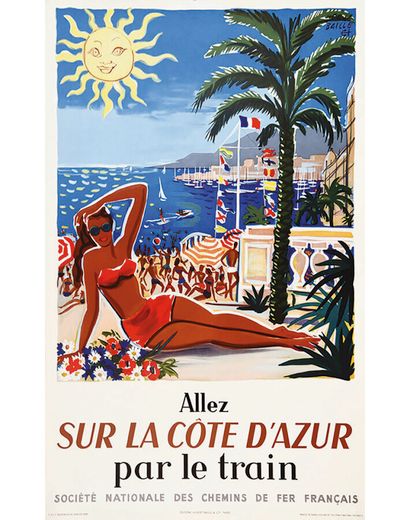 Allez sur La Côte d'Azur par le Train - S.N.C.F....