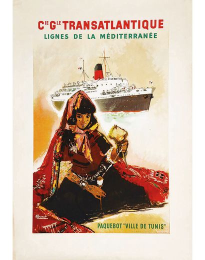 Paquebot Ville de Tunis - CGT vers 1950

BRENET...