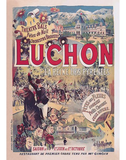 Luchon la Reine des Pyrénnées Fêtes des Fleurs...