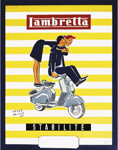 Lambretta Stabilité Couple fond jaune vers...