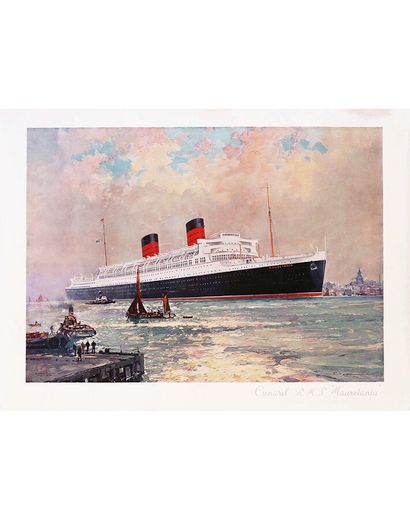 Cunard RMS Mauretania Lors de Son Lancement...