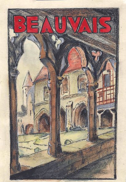 Beauvais Gouache et pastel vers 1930

Gouache...