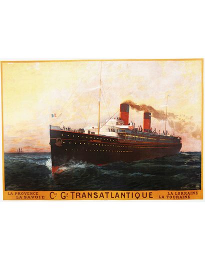 Paquebot La Provence Cie Gle Transatlantique...