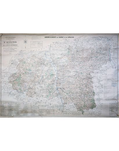 Carte de L'Allier Topographique et Orographique...