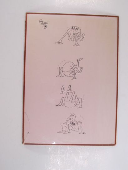 Ensemble de quatre sous-verres 

Haut. :...