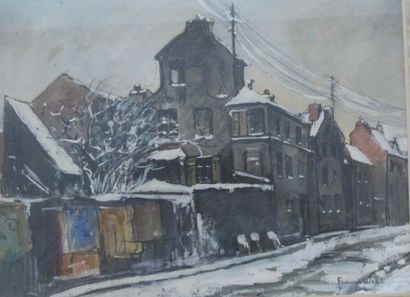 FRANK-WILL (1900-1950)

Rue enneigée

Aquarelle,...