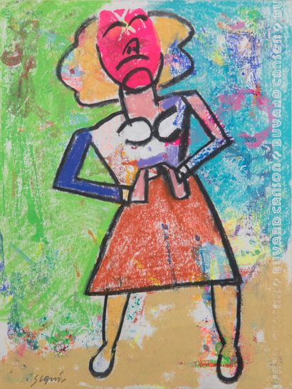 SEGUI Antonio (né en 1934) 

Pastel, signé.

Haut....