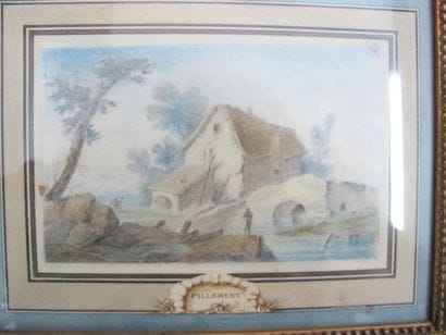 Ecole de Jean Pillement,

Chaumière

Pastel...