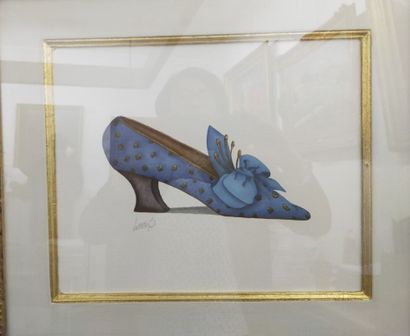 Ensemble de 3 dessins représentant des souliers

Haut....
