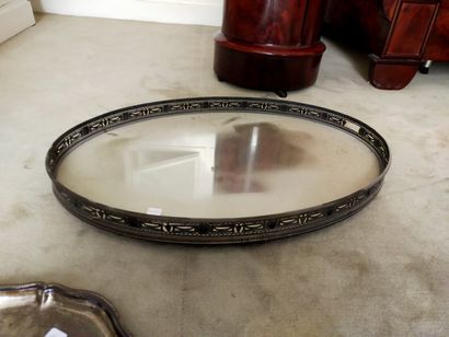 CHRISTOFLE grand plateau, surtout fond miroir...