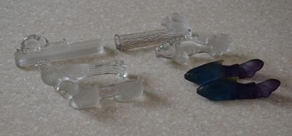 DAUM

Lot de porte-couteaux en pâtes de verre,...