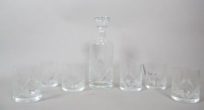 FRANC-MAÇONNERIE

Carafe et six verres à...