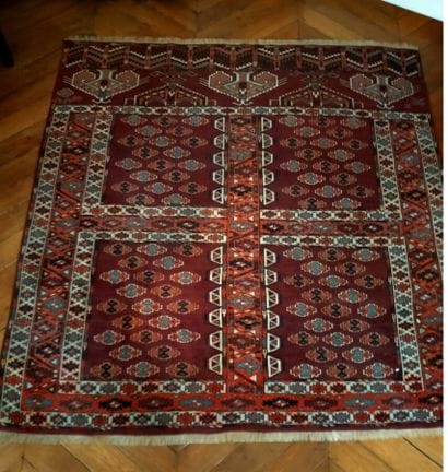 Tapis Turkmène (chaîne, trame et velours...