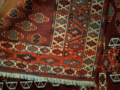 Tapis Turkmène (chaîne, trame et velours...
