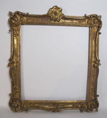 Cadre en bois doré en tilleul d'époque Louis...
