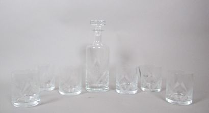 FRANC-MAÇONNERIE

Carafe et six verres à...