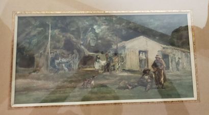 Attribué à Louis BONNETON (1851-1933)

Scène...