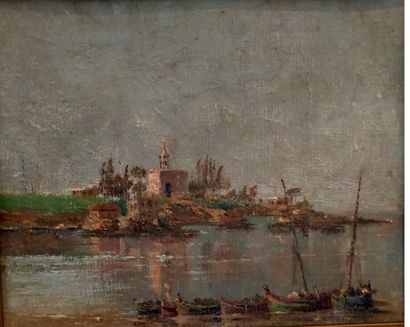 Ecole française XXe siècle

Vue d'un port...