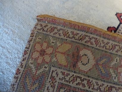 Tapis Ghiordhès en soie (chaîne, trame et...