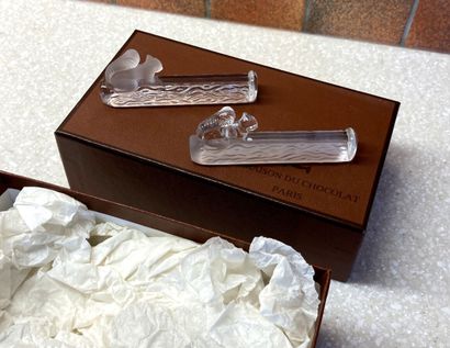 DAUM

Lot de porte-couteaux en pâtes de verre,...