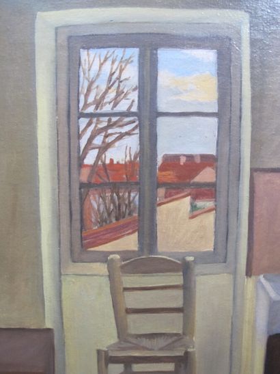 Ecole Moderne

Fenêtre et chaise 

Huile...