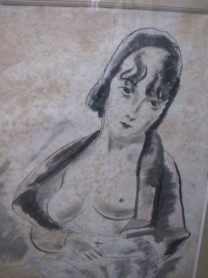 Ecole Moderne 

Femme aux seins nus

Lavis...