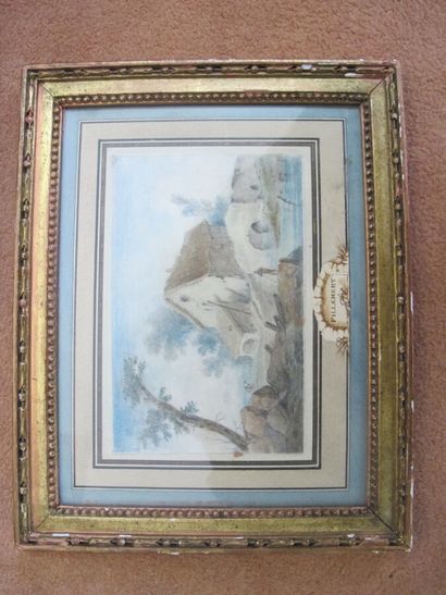 Ecole de Jean Pillement,

Chaumière

Pastel...