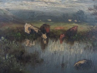 DUPRE Jules (1811-1889) 

Vaches à la mare

Huile...