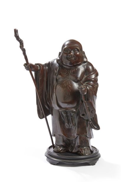 Statue de Luohan en bronze

Chine, XXème...
