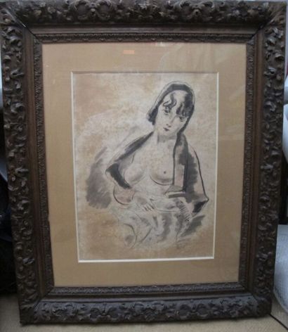 Ecole Moderne 

Femme aux seins nus

Lavis...