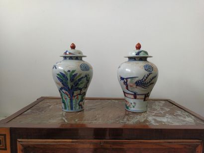 CHINE moderne

Paire de vases couverts en...
