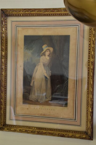 Trois pièces encadrées, 

Gravures

34 x...