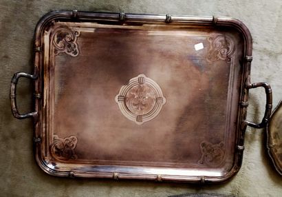 CHRISTOFLE grand plateau, surtout fond miroir...