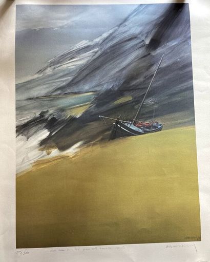 DOMINIQUE ABRAHAM (1946)

Paysage, 

Lithographie,

Signée...