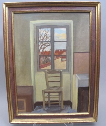 Ecole Moderne

Fenêtre et chaise 

Huile...