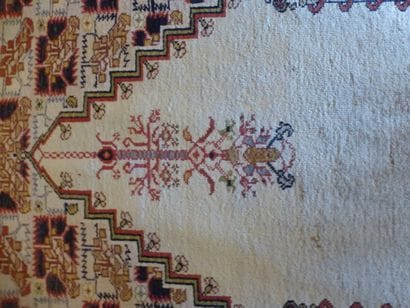 Tapis Ghiordhès en soie (chaîne, trame et...
