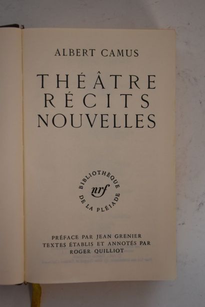 Set of three Pleiades: Camus (Essays, Theatre;...