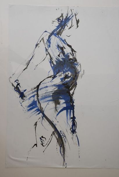 CONTEMPORARY SCHOOL

Lot of two framed pieces

Nude...