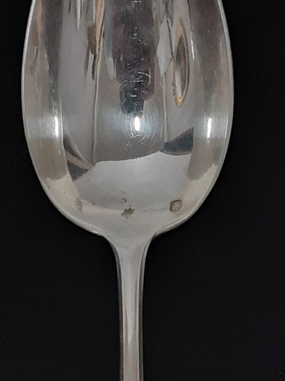 Twelve silver dessert spoons, Nepvou de Carfort...