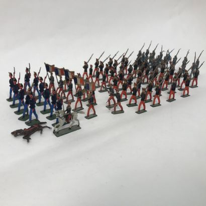 Large lot of lead soldiers of the French...