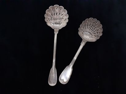 Set of silver service cutlery, silver filled...