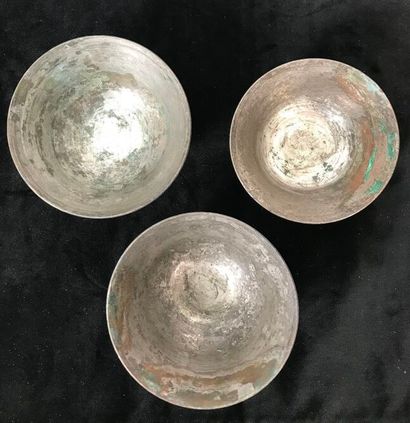 Three hemispherical 