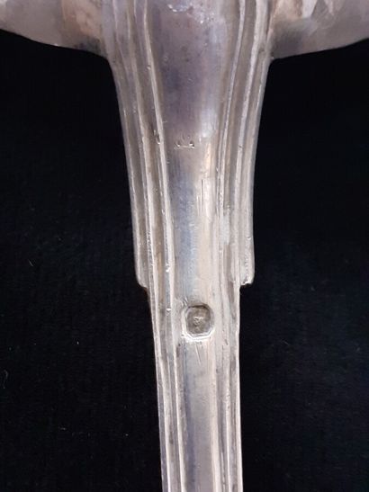 Set of silver service cutlery, silver filled...