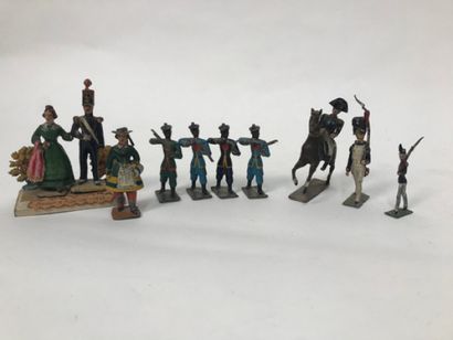 Large lot of lead soldiers of the French...