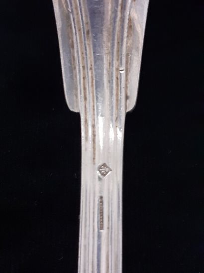 Set of silver service cutlery, silver filled...