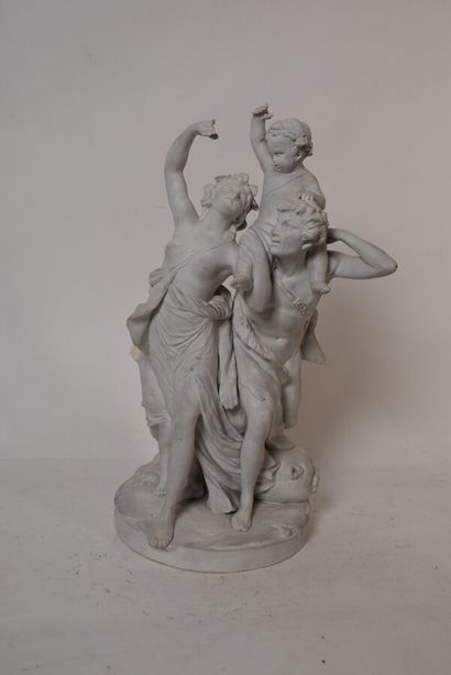 Group in biscuit 

Height: 40 cm

( Accidents...