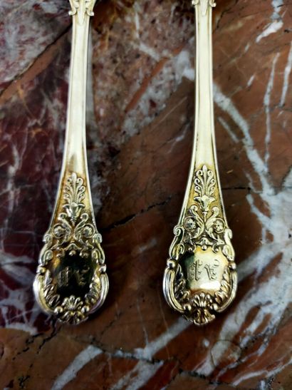 12 teaspoons in vermeil

Weight: 350 gr

Head...