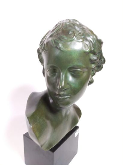 Modern school 

Bust of a child with green...
