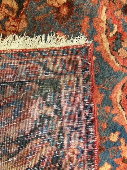 Mesched carpet (cotton warp and weft, wool...